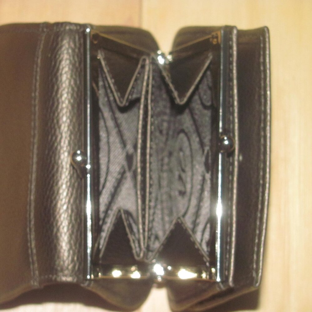 Brighton Dark Leather Wallet with Ornate Pattern - Picture 6 of 10